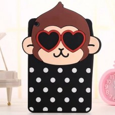 iPad mini 1 2 3 - 3D Silicone Cute Cartoon Soft Protective Tablet iPad Cover Case - Love Monkey